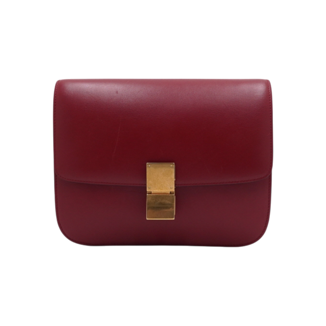 ITUDNKKRRRNM Celine Classic Box Medium Red Calfskin Crossbody Bag