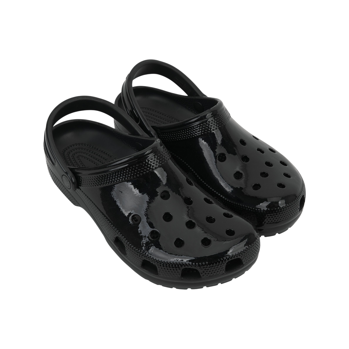 크록스 클래식 하이 샤인 클로그 블랙(Crocs Classic High Shine Clog Black) - 4
