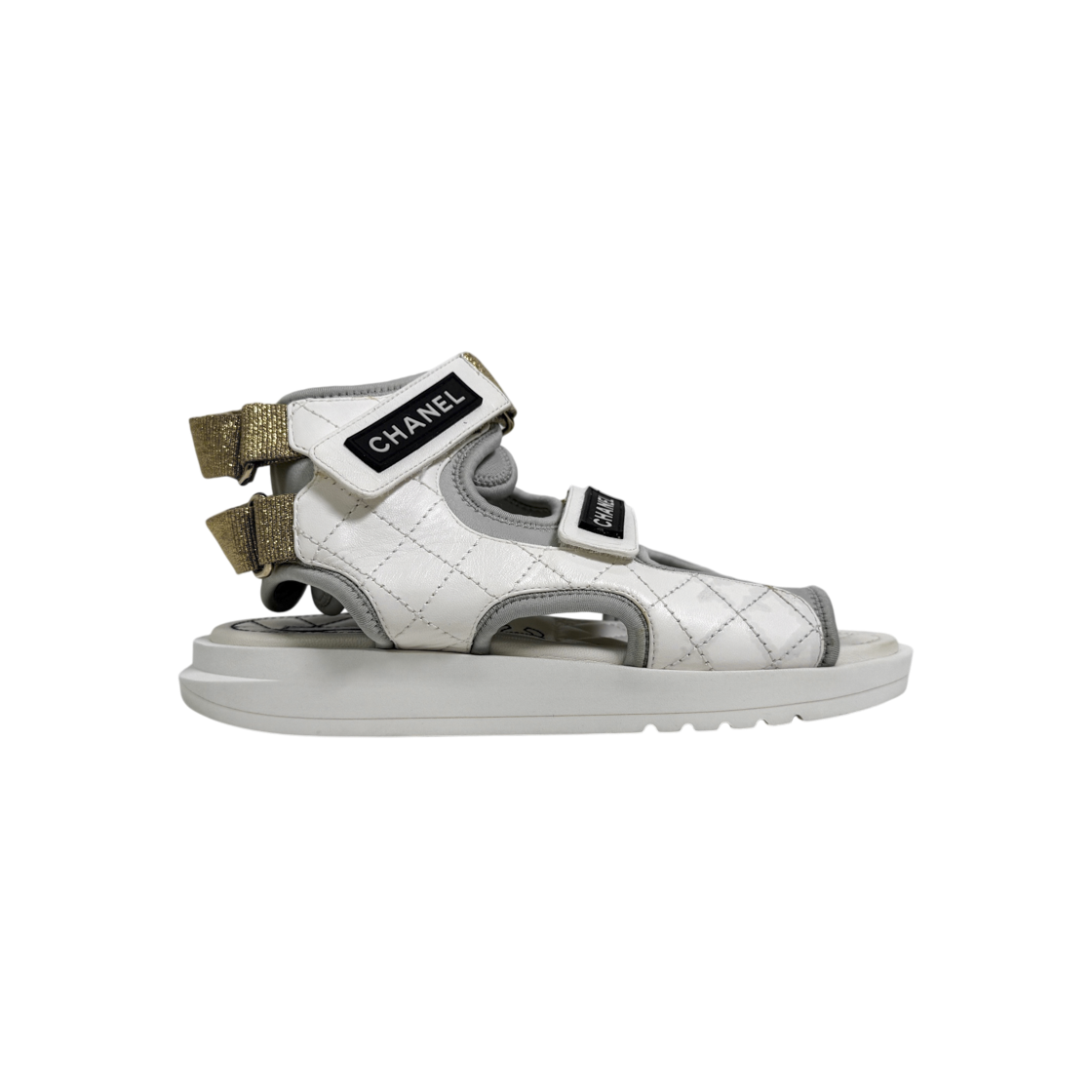 ITTGWM9CINKD Chanel Women Gladiator Velcro Strap High-Top Sandals G37231