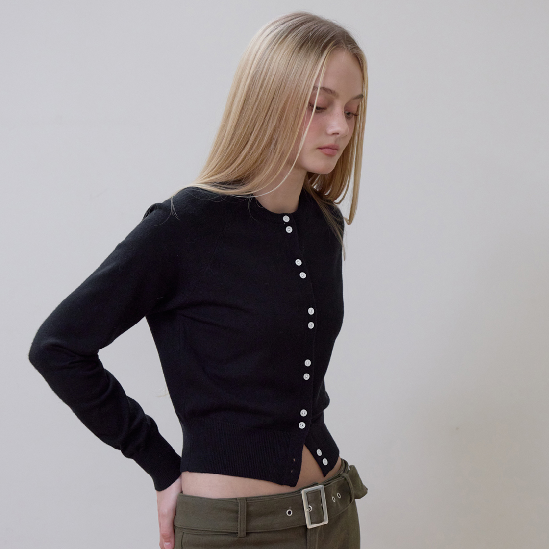 로제프란츠 더블 버튼 가디건 [블랙](Rosefrantz Double Button Cardigan [Black]) - 6
