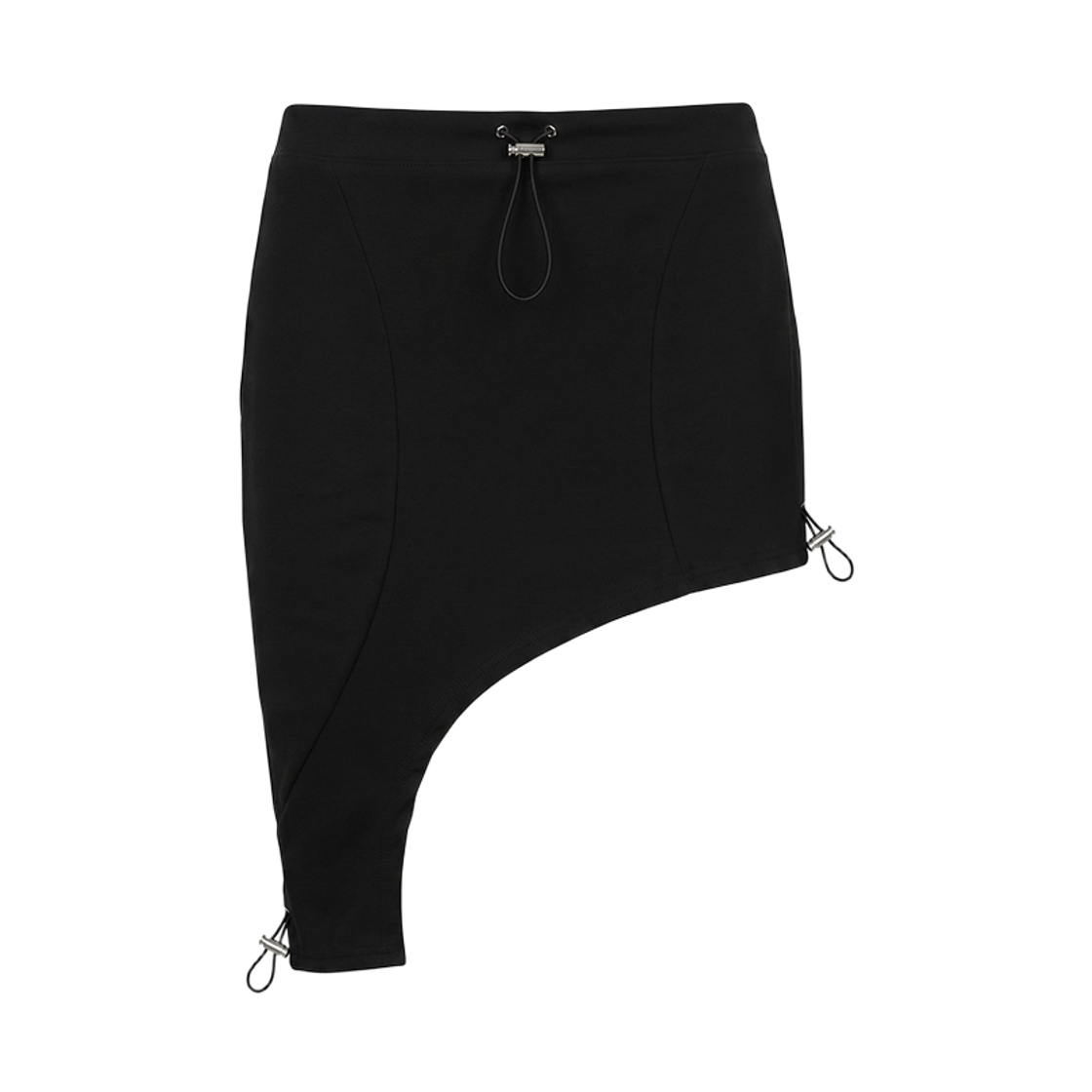 분트 드로스트링 셔링 엣지 미니 스커트 블랙(VOONT Drawstring Shirring Edge Mini Skirt (BLACK))