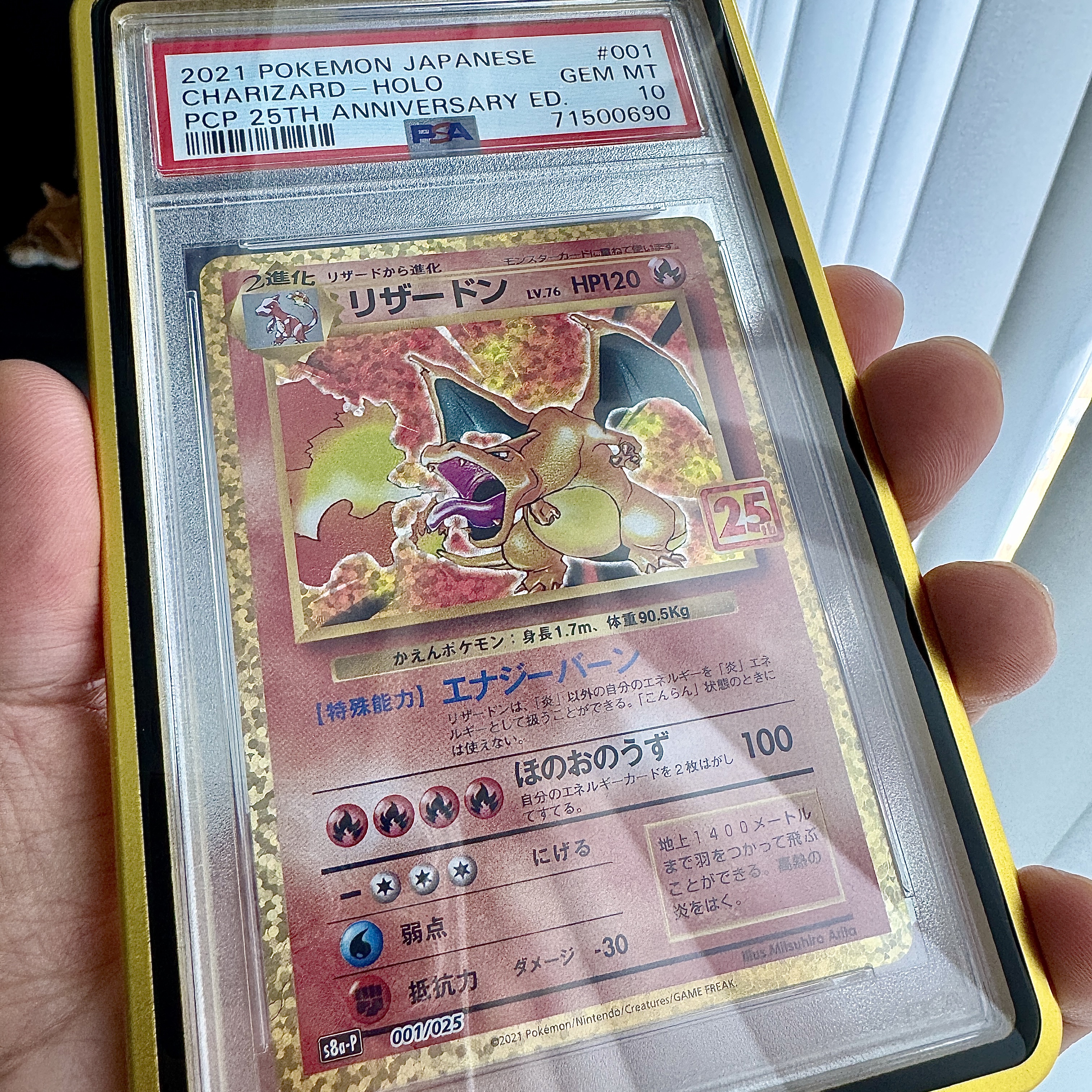 Pokemon TCG Charizard P Promo Card Pack 25Th Anniversary Edition (Japanese Ver.) 착용 스타일