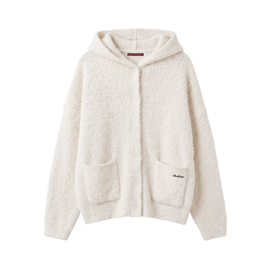 로제프란츠 헤어리 오버핏 후드 가디건 [아이보리](Rosefrantz Hairy Overfit Hood Cardigan [Ivory])