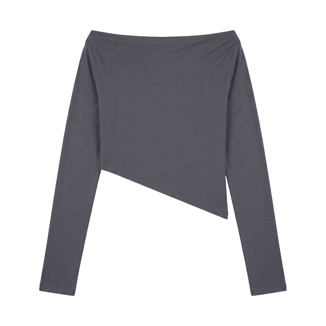 분트 슬라우치 오프숄더 롱슬리브 차콜(VOONT Slouchy Off-Shoulder Long Sleeve (CHARCOAL)) - 2