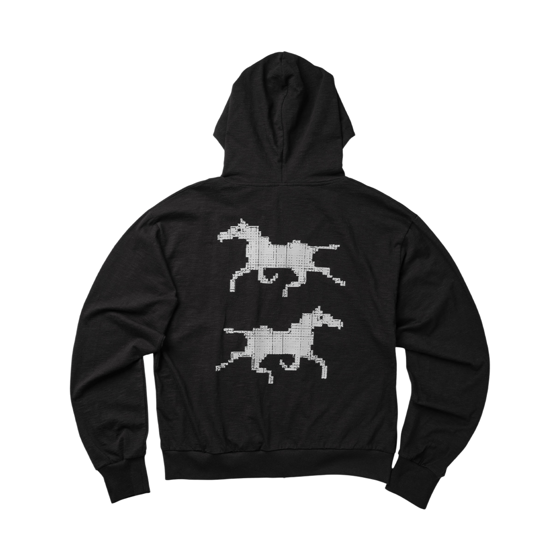 노디 시스템 에러 슬럽 라이트 후드 집업 블랙(NODI System Error Slub Light Hood zip up black) - 2