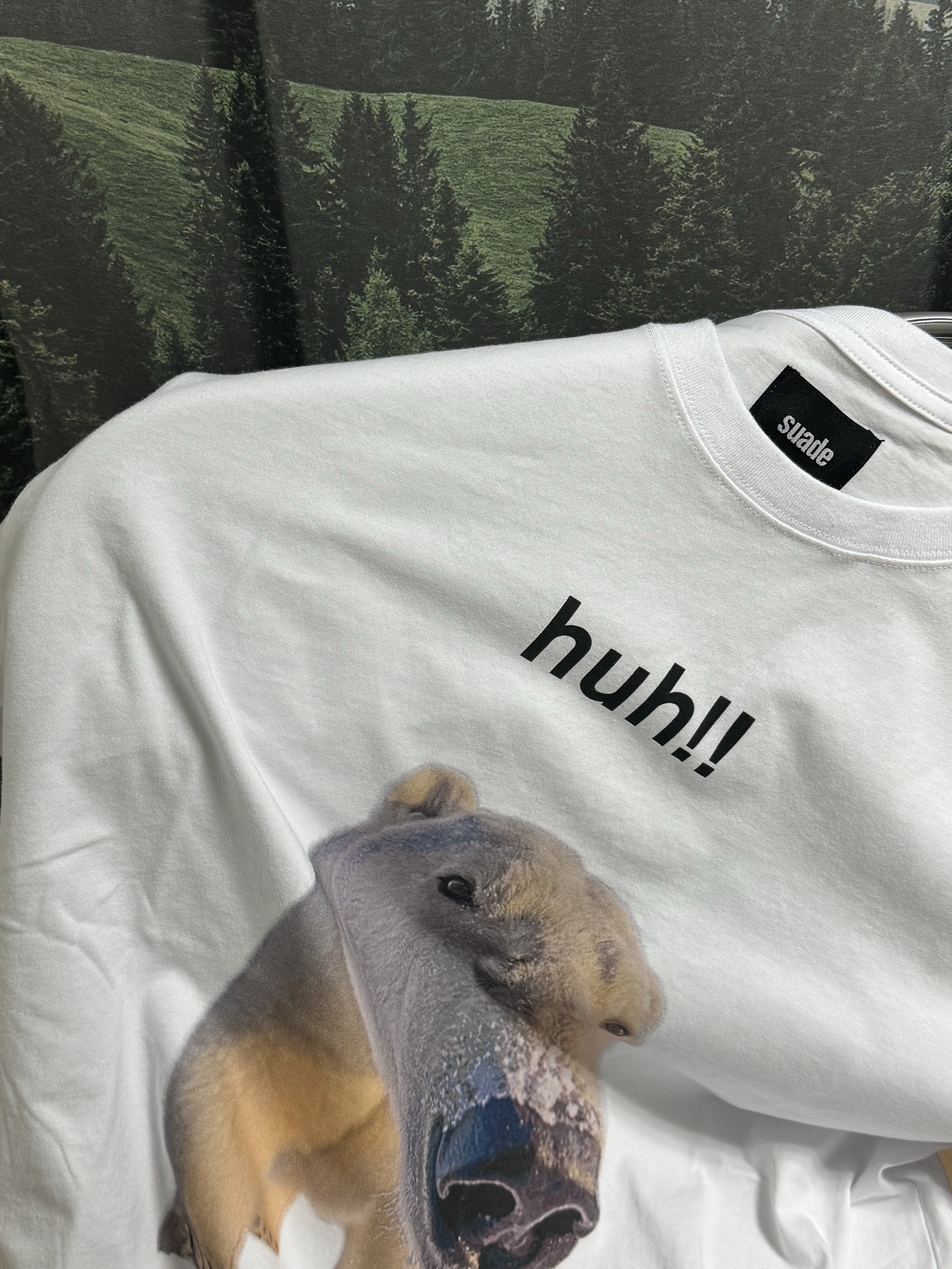 Suade Huh Tee White 착용 스타일 - 2