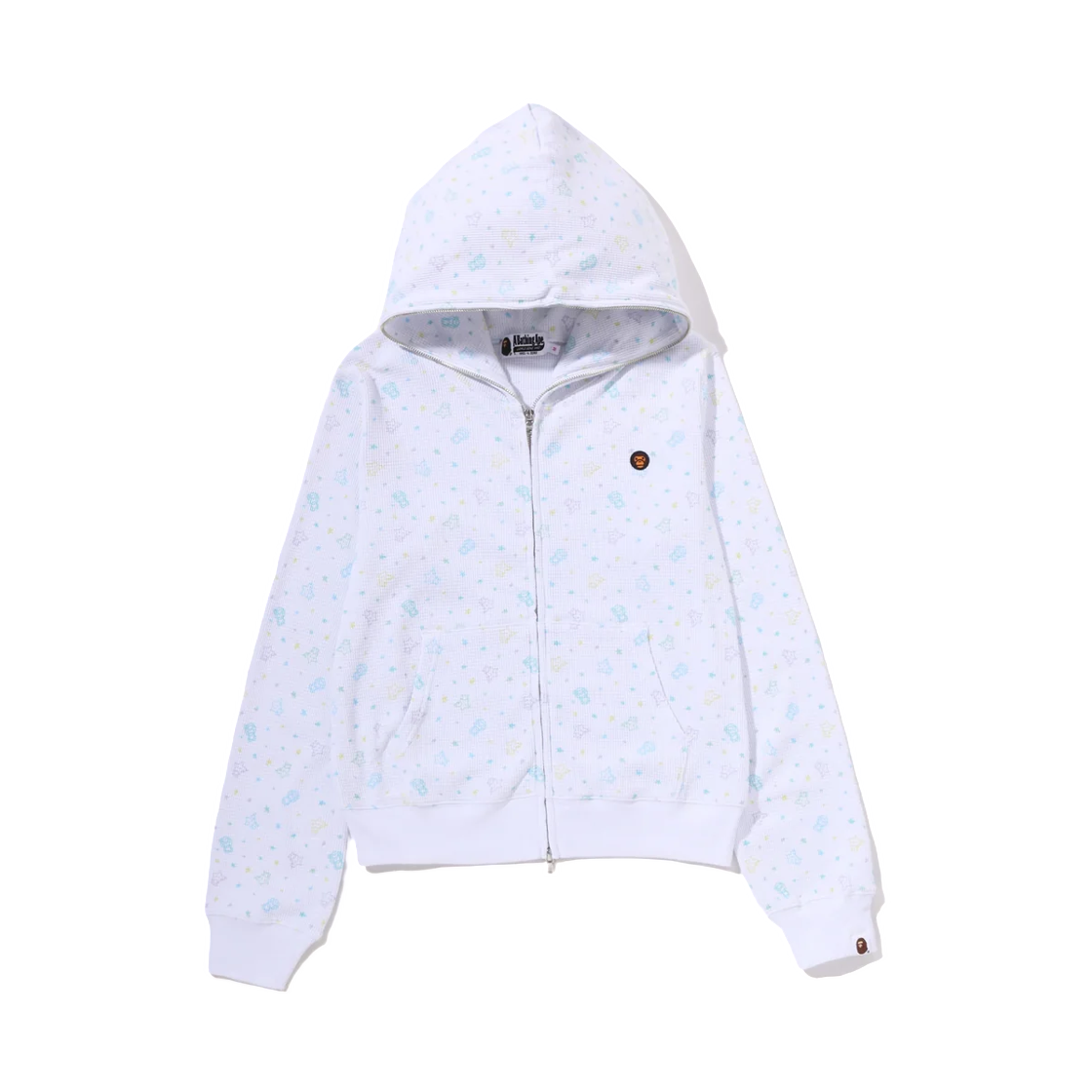 - (W) BAPE Lisa Milo Sta Pattern One Point Full Zip Hoodie Multi