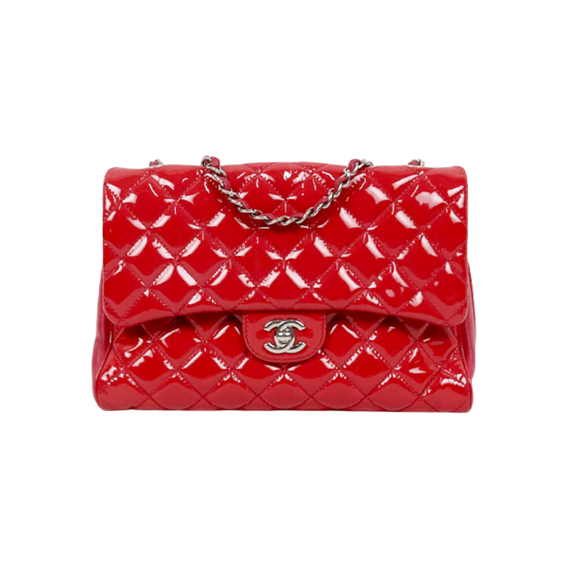샤넬 레드 페이던트 타임리스 체인 숄더백 D-A65826(Chanel Red Patent Timeless Chain Shoulder Bag D-A65826) - 1