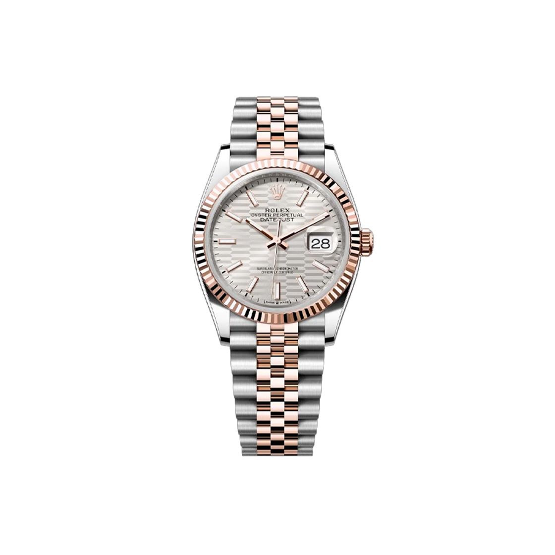 ITRIB2ACKBOH Rolex Datejust 36 - 126231 Silver Fluted Motif Jubilee Bracelet No. 8394