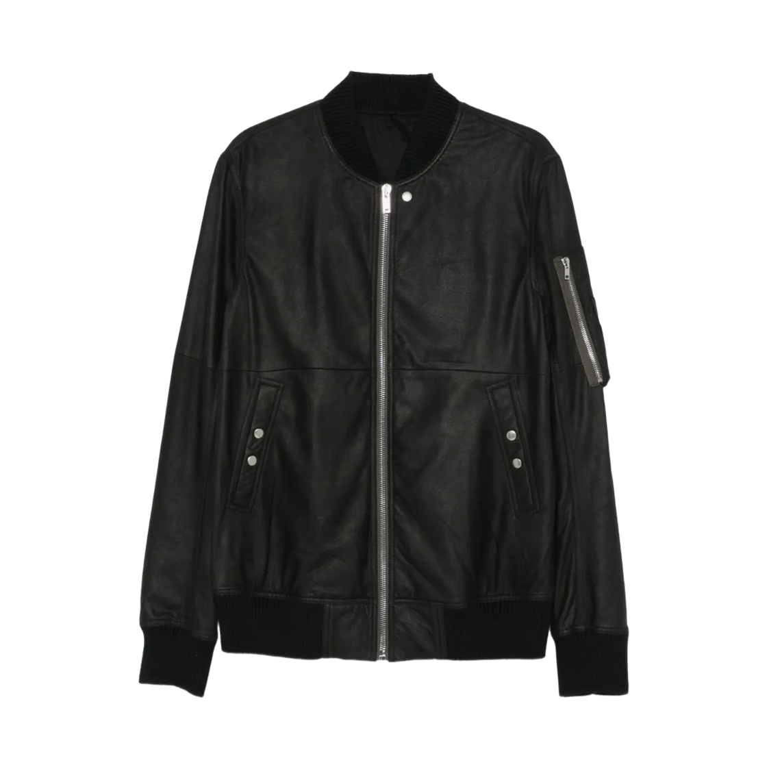 RU01F2778-LBF-09 Rick Owens Classic Flight Jacket Black