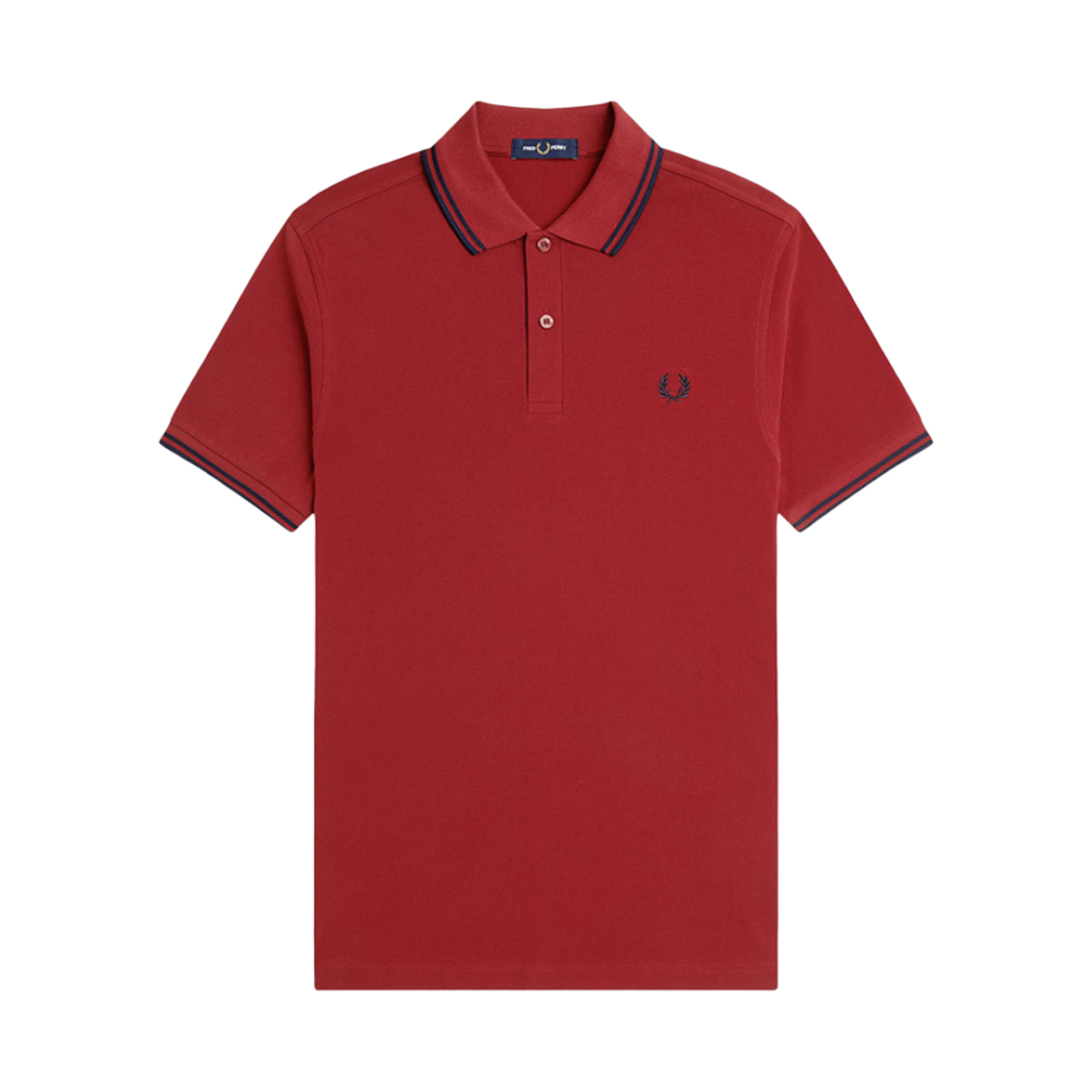 AFPM2513600-Y35 Fred Perry Twin Tipped Fred Perry Shirt Burnt Red/Navy