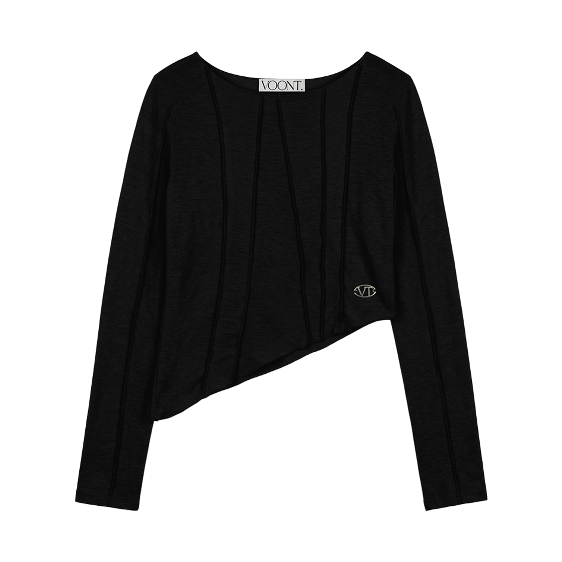 VT26FLS104BLK VOONT Lettuce Trim Long Sleeve (BLACK)