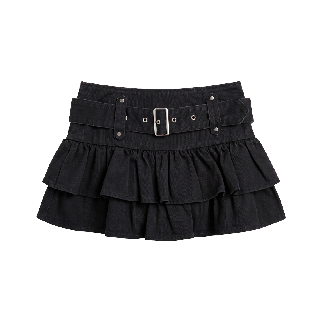 RS26FSK103BLK Rosefrantz Cancan Belted Mini Skirt [Black]
