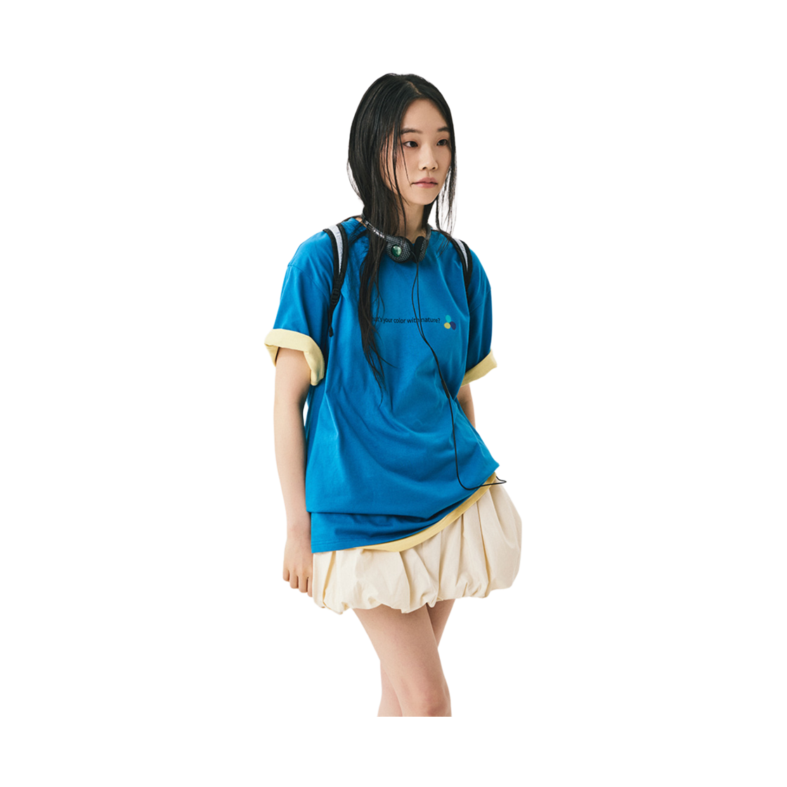 하이산 슬로건 티셔츠 오버핏 바이올렛(Heisan Slogan T-shirt oversized fit - Violet) - 4