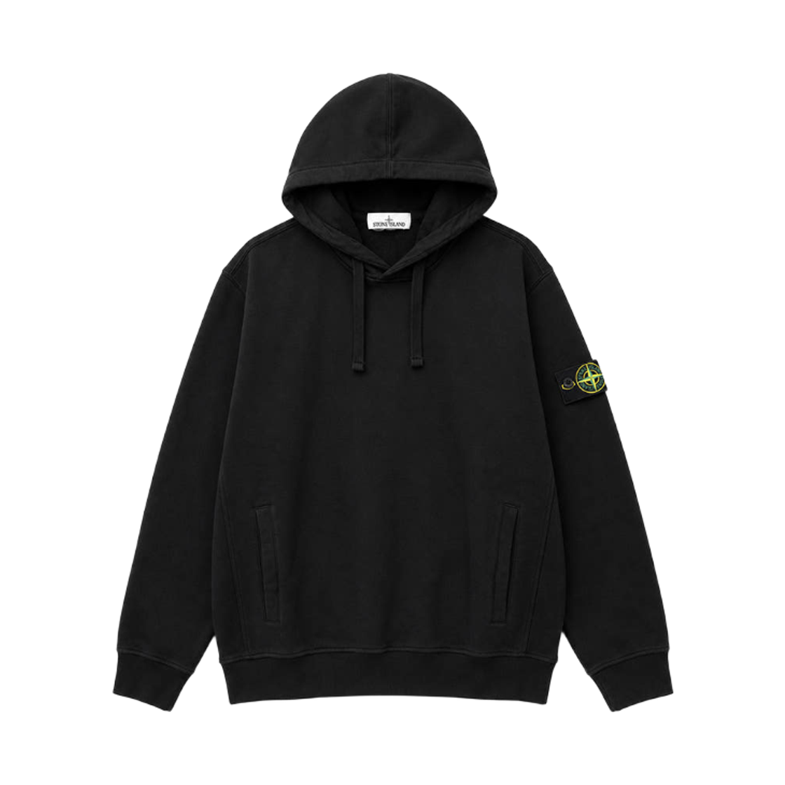 L2S1561000-48S0A20-V0029 Stone Island 6100048 Organic Cotton Fleece Hoodie Black - 26FW