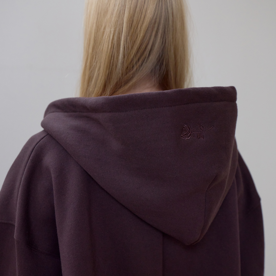 로제프란츠 로즈 자수 후드 집업 [브라운](Rosefrantz Rose Embroidery Hood Zip-up [Brown]) - 6