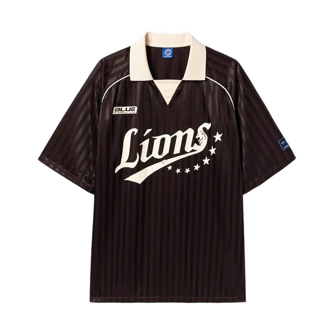 삼성 라이온즈 x 에잇세컨즈 스포티 칼라넥 반소매 티셔츠 브라운(Samsung Lions x 8seconds Sporty Collar Short Sleeve T-Shirt Brown)