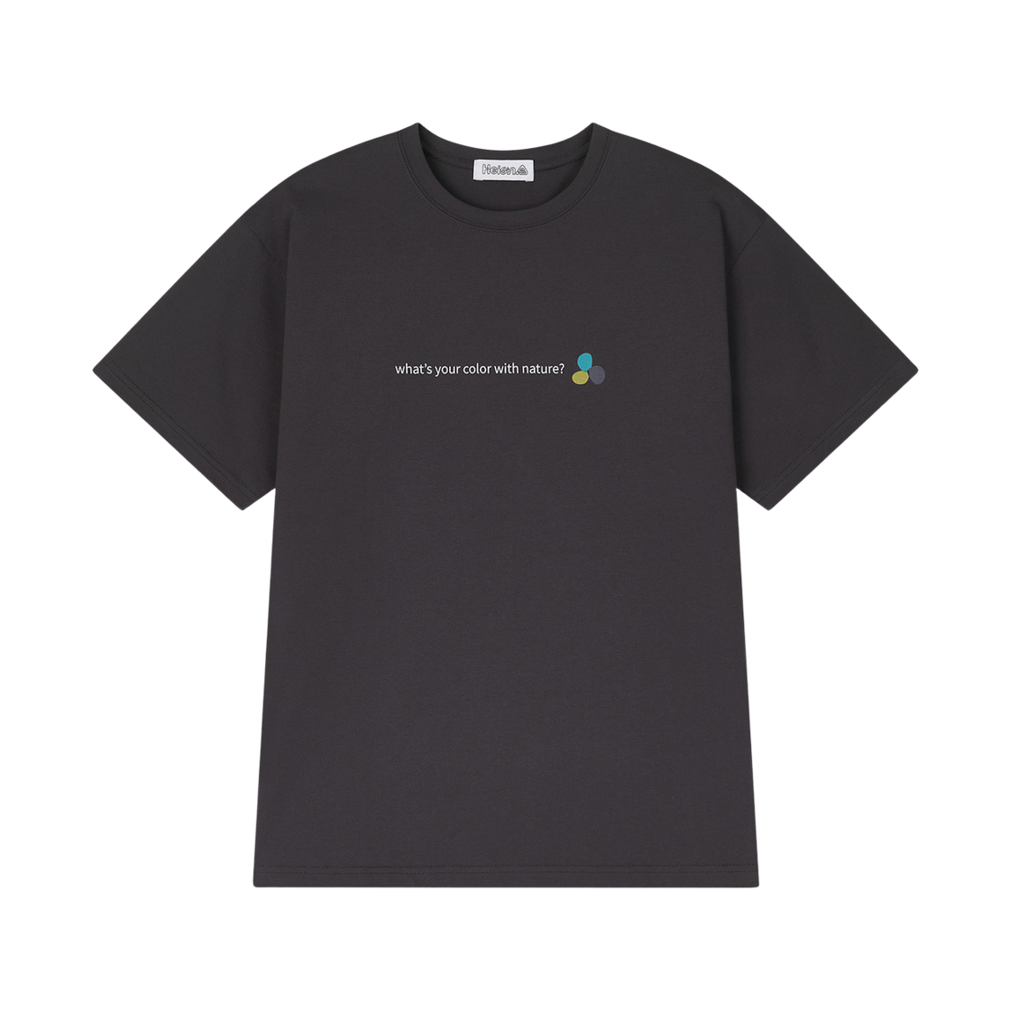 HIS26HSS002TASH Heisan Slogan T-shirt oversized fit - Ash