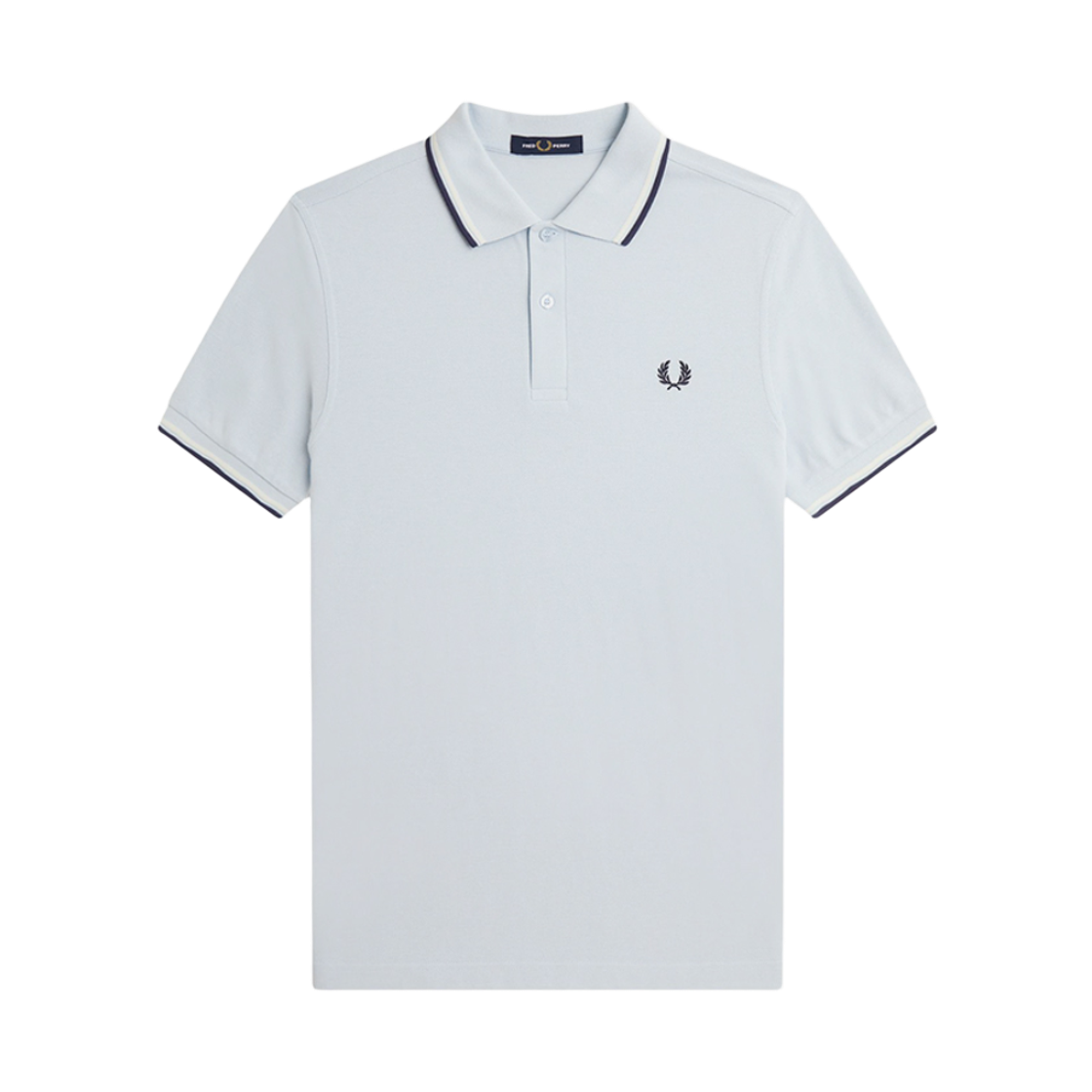 AFPM2513600-Y25 Fred Perry Twin Tipped Fred Perry Shirt Light Ice/Snow White/Tennis Blue
