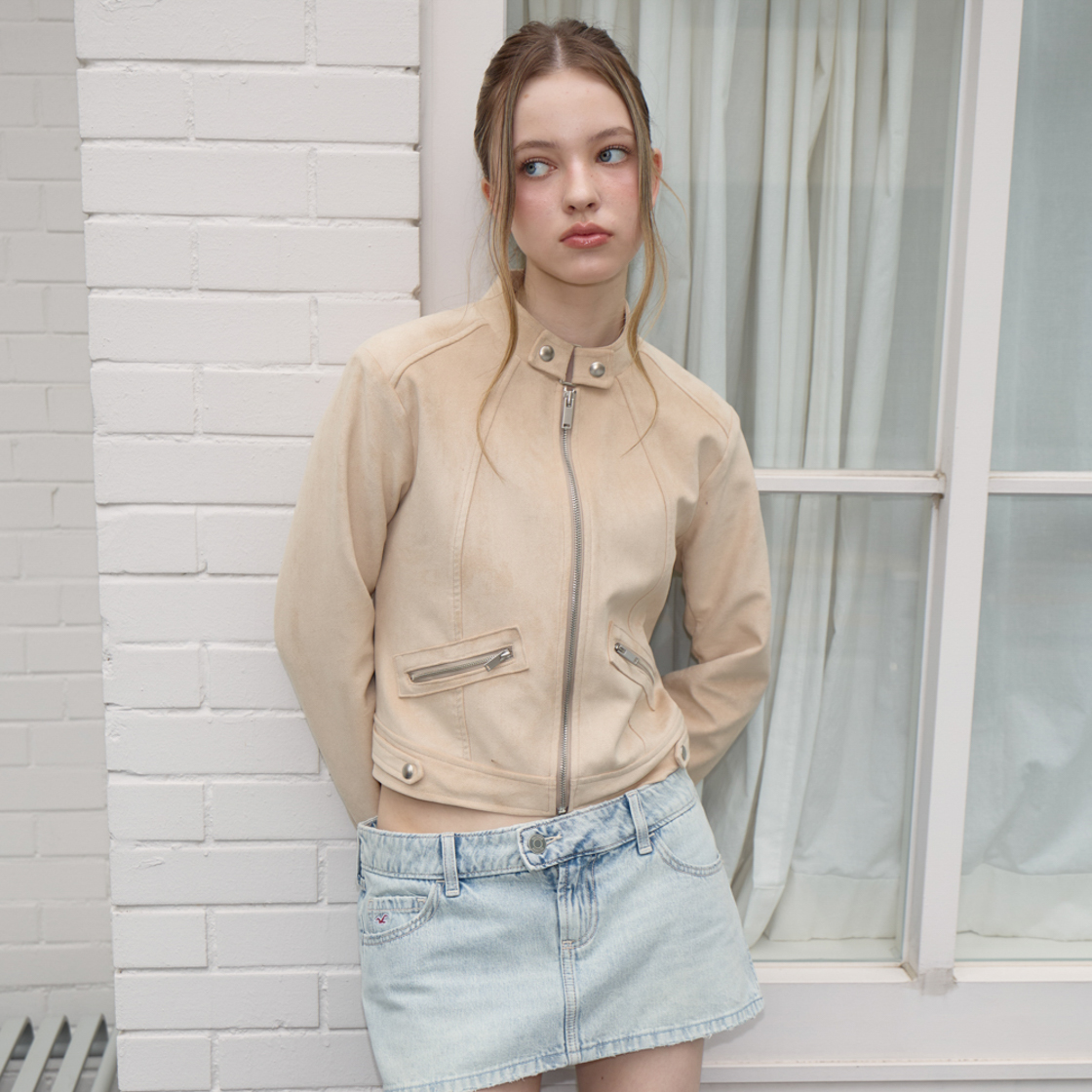 로제프란츠 스웨이드 레이서 자켓 [베이지](Rosefrantz Suede Racer Jacket [Beige]) - 3