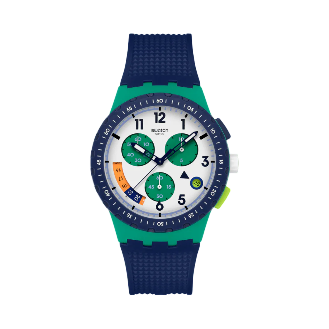 SUSG412 Swatch Time Flies 42mm Quartz Green