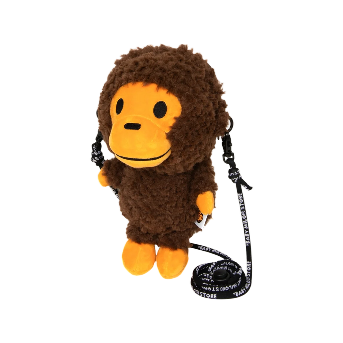베이프 베이비 마일로 포우 퍼 플러시 인형 모바일 폰 백 #1 브라운(BAPE Baby Milo Faux Fur Plush Doll Mobile Phone Bag #1 Brown) - 2