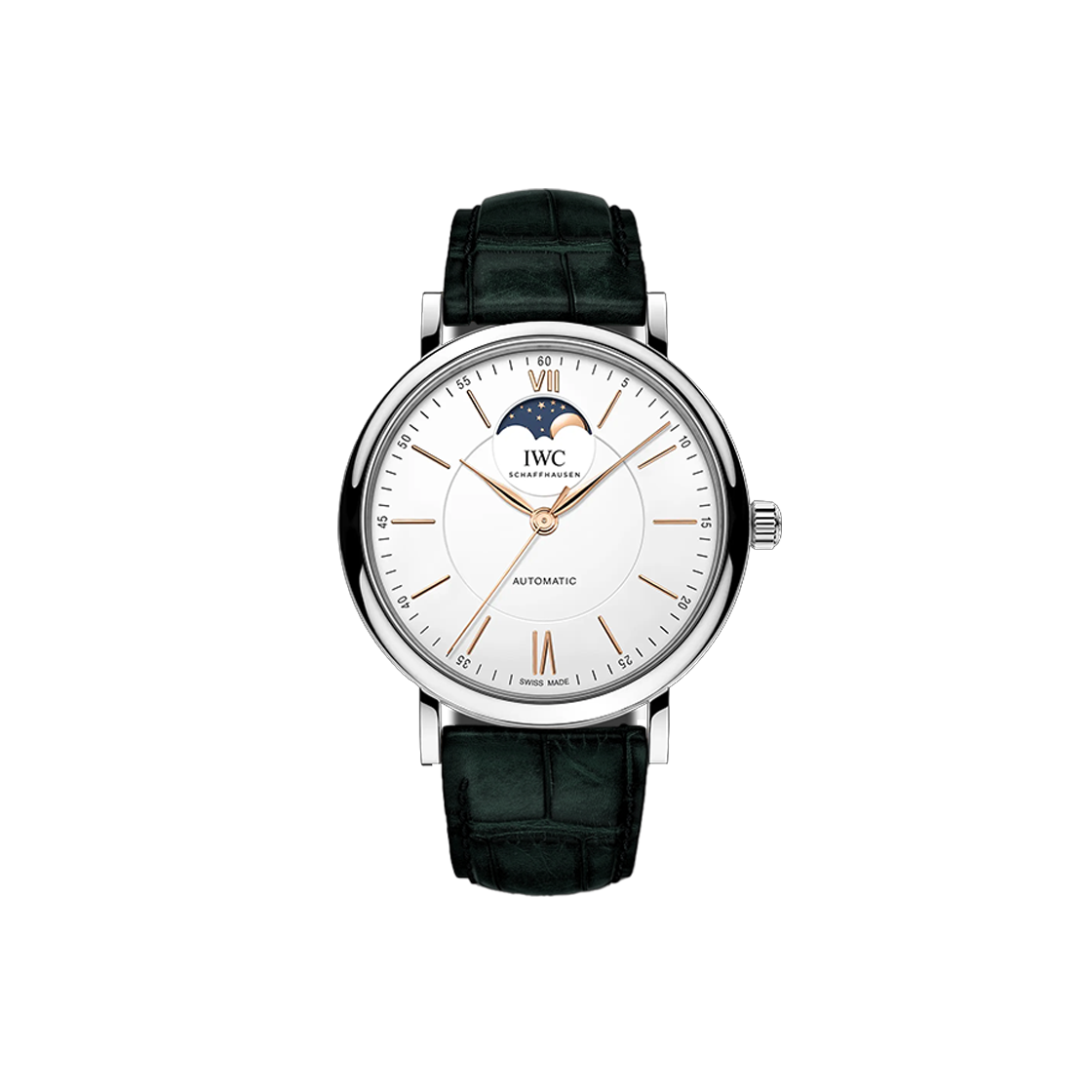IT7I4ALOGUWI IWC Portofino Moonphase 40 - IW459401 Silver Roman + Bar No. 8265