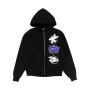 Stussy x Always Do What You Should Do Stack Zip Hoodie Black