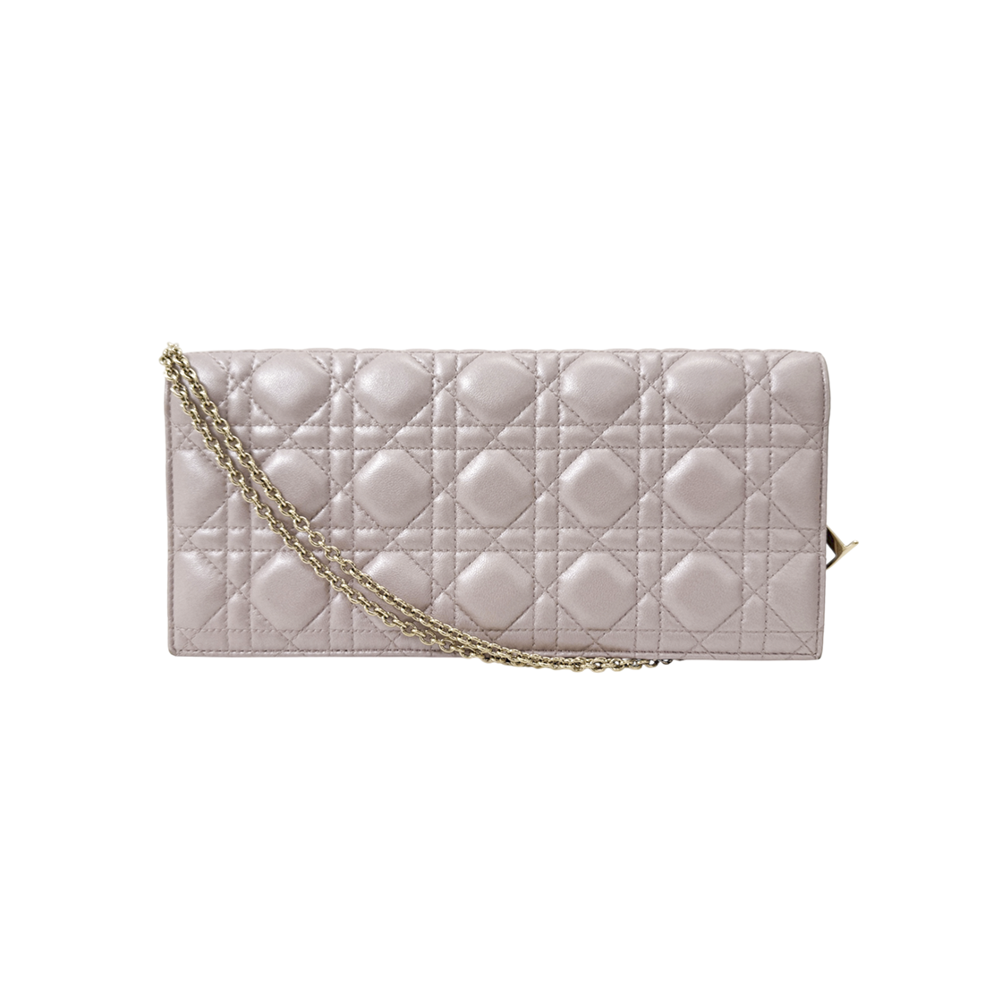 ITA676HUFUVA Dior Lady Dior Cannage Pouch Chain Phone Holder Clutch Shoulder Bag Pink