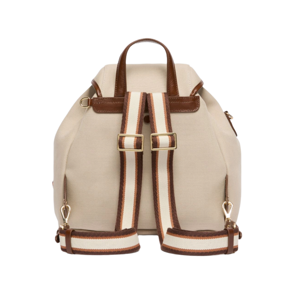 위켄드 막스마라 포폴리 플레인 위브 앤 레더 백팩 브라운(Weekend Max Mara Popoli Plain Weave and Leather Backpack Brown) - 2