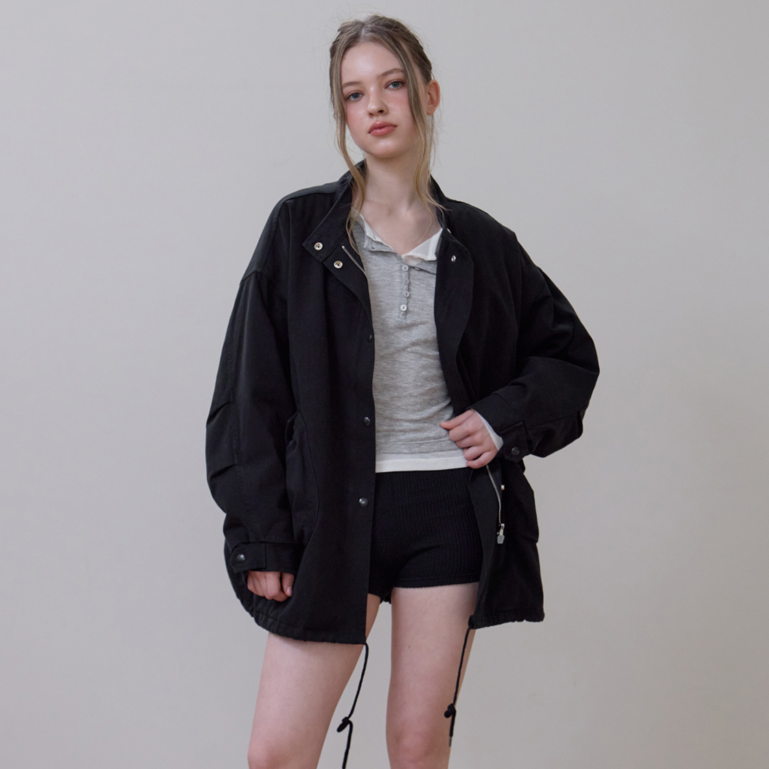 로제프란츠 오버핏 패디드 필드 자켓 [블랙](Rosefrantz Overfit Padded Field Jacket [Black]) - 4