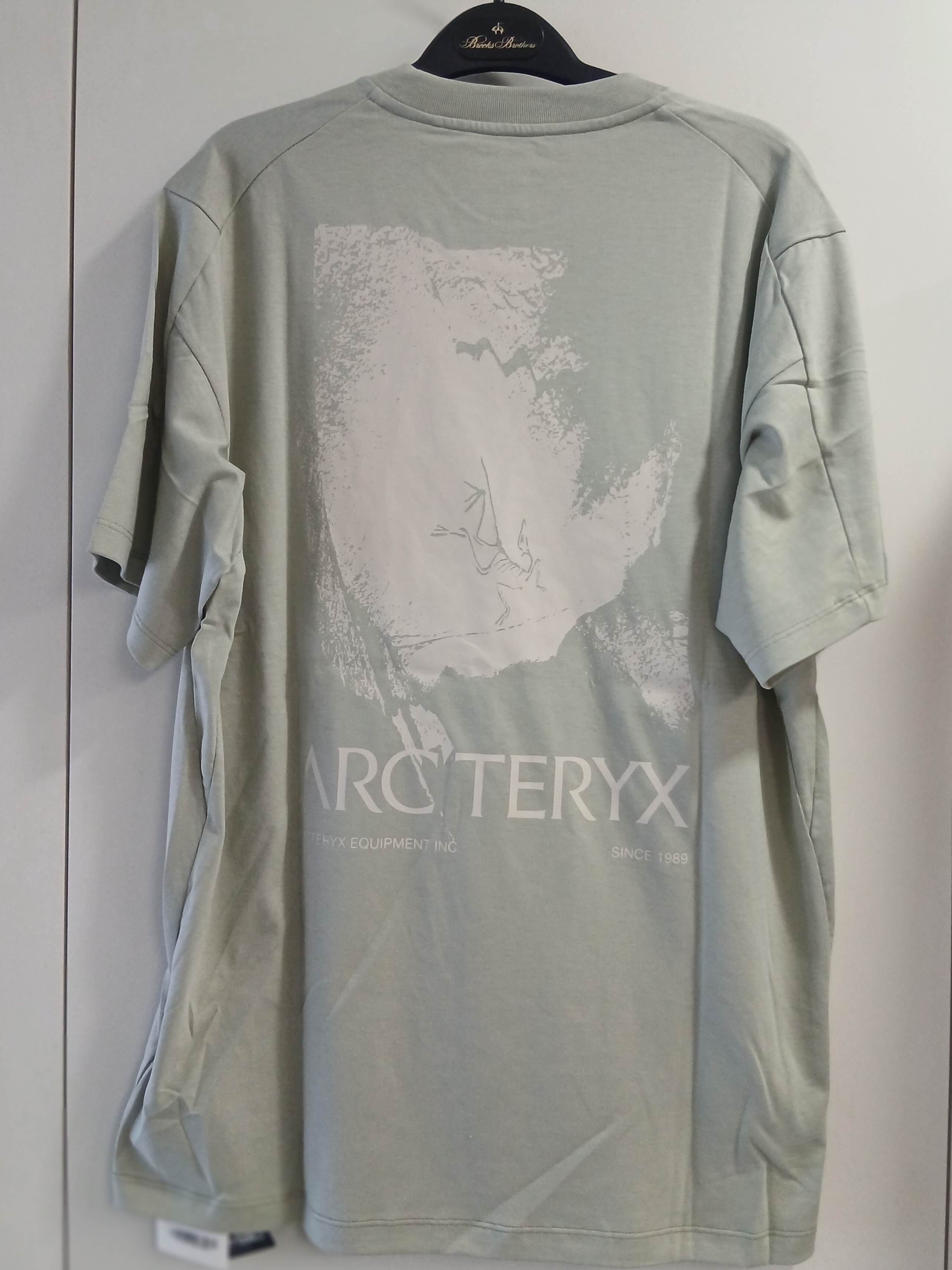 Arc'teryx Kragg SL Cotton Cacodaemon Shirt SS Habitat Sea Salt, Arc'teryx Kragg SL Cotton Cacodaemon SS T-Shirt Habitat 착용 스타일 - 1
