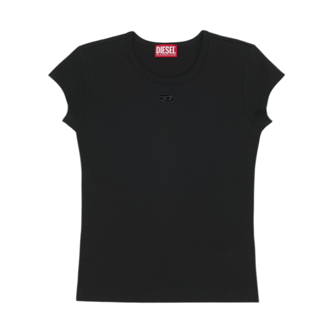 (W) 디젤 T-앤지-Od 로고 티셔츠 블랙((W) Diesel T-Angie-Od Logo T-Shirt Black) - 1