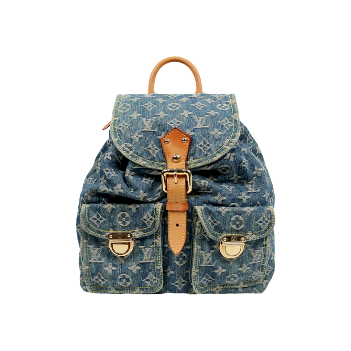 ITLJGAH37AC7 Louis Vuitton Denim Monogram Sacado Backpack A-A64702X