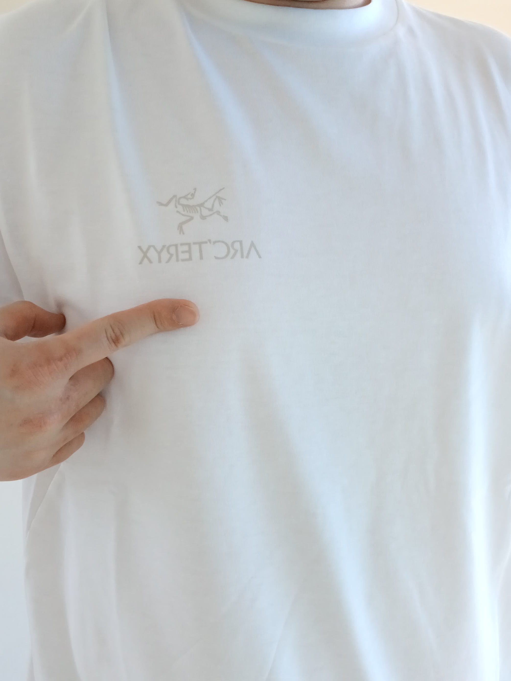 Arc'teryx Kragg SL Cotton Cacodaemon SS T-Shirt White Light Sea Salt, Arc'teryx Kragg Cotton Short 9 Inch Black 착용 스타일 - 4
