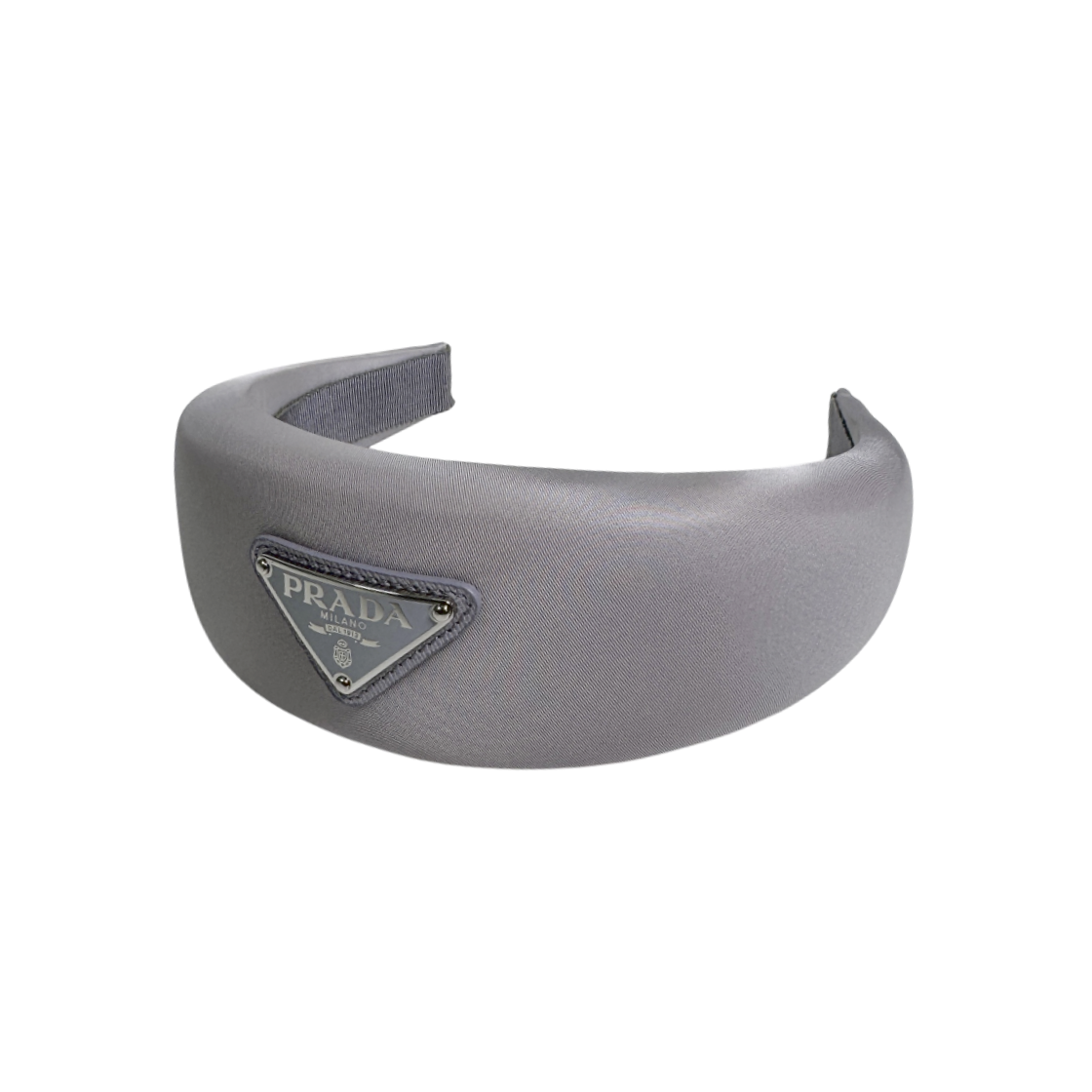 ITA5R7NROOB7 Prada ReNylon Triangle Logo Hair Band Wisteria