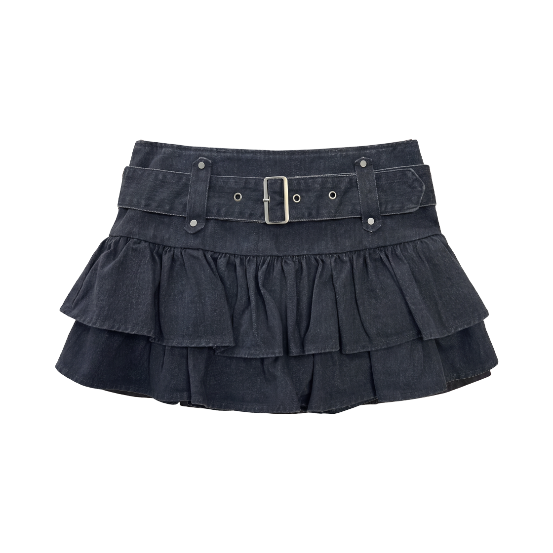 RS26FSK103CRC Rosefrantz Cancan Belted Mini Skirt [Charcoal]
