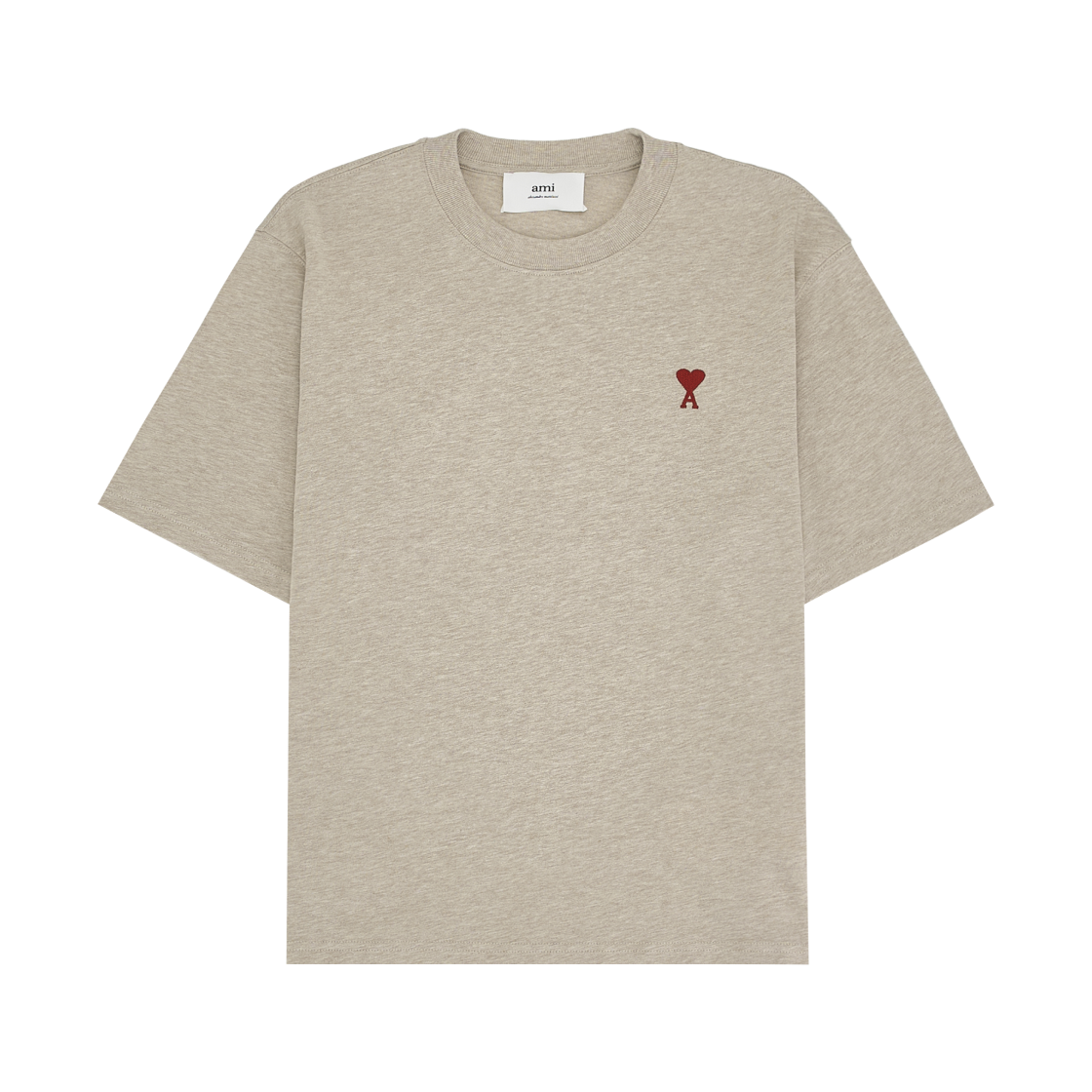 UTS005-726-2712 AMI de Coeur Boxy Fit T-Shirt Heather Light Beige