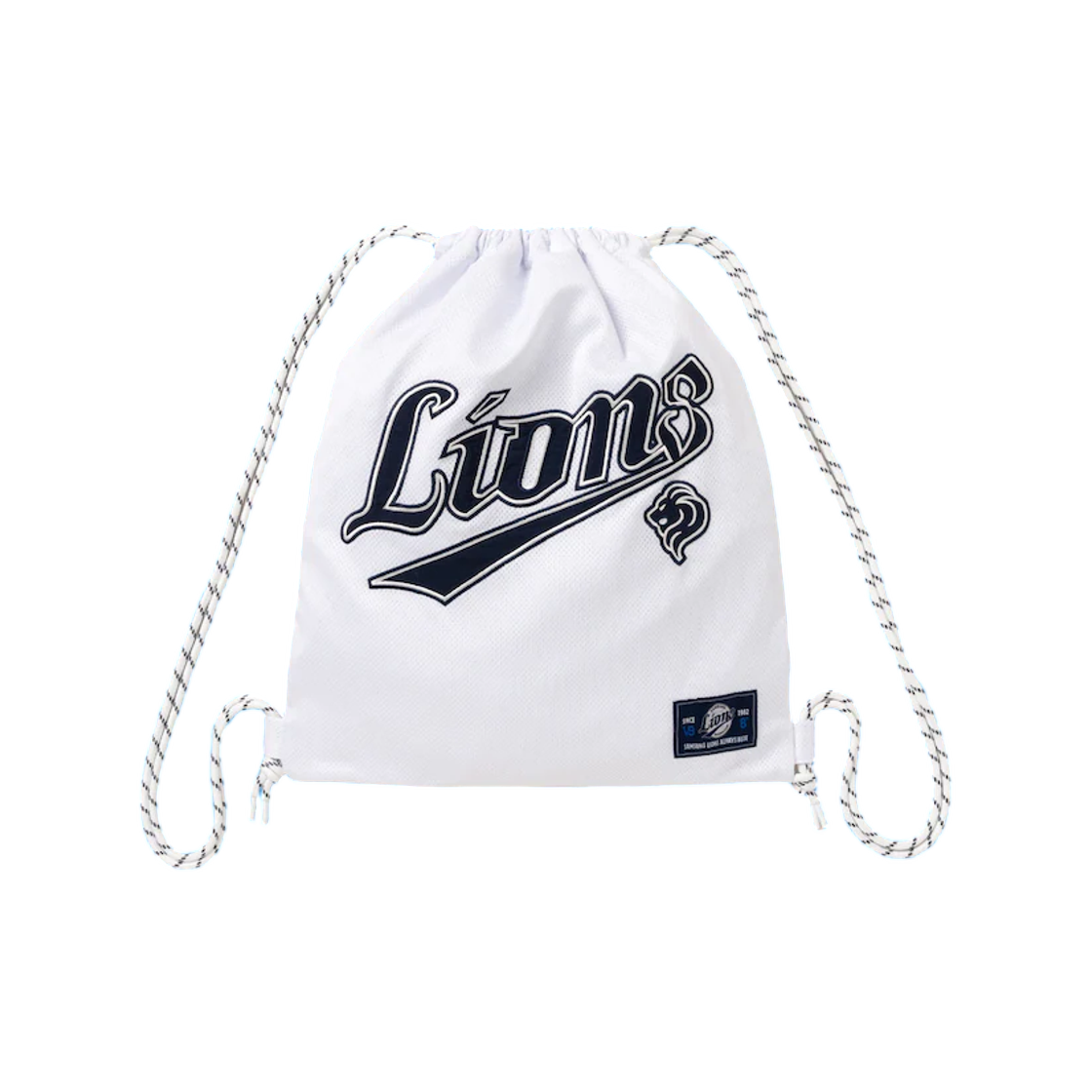 삼성 라이온즈 x 에잇세컨즈 라이트 로고 짐색 화이트(Samsung Lions x 8seconds Light Logo Gym Sack White)