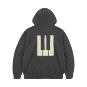 Bigbang 20th Anniversary Media Exhibition Zip-Up Hoodie Piano Charcoal