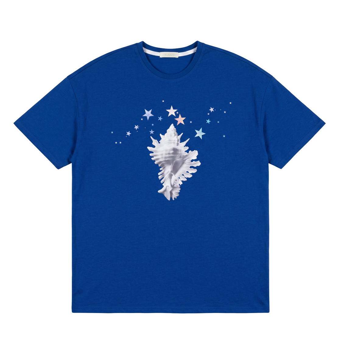 루바티 스태리 시쉘 소라 오버사이즈 반소매 티셔츠 블루(Rubati Starry Seashell Oversized Tshirt Blue)