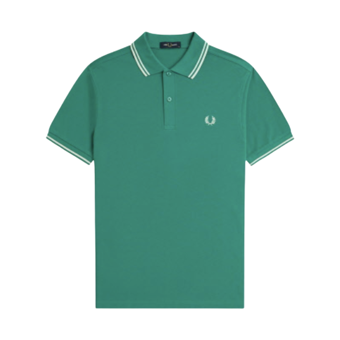 AFPM2513600-Y37 Fred Perry Twin Tipped Fred Perry Shirt Label Green/Ecru