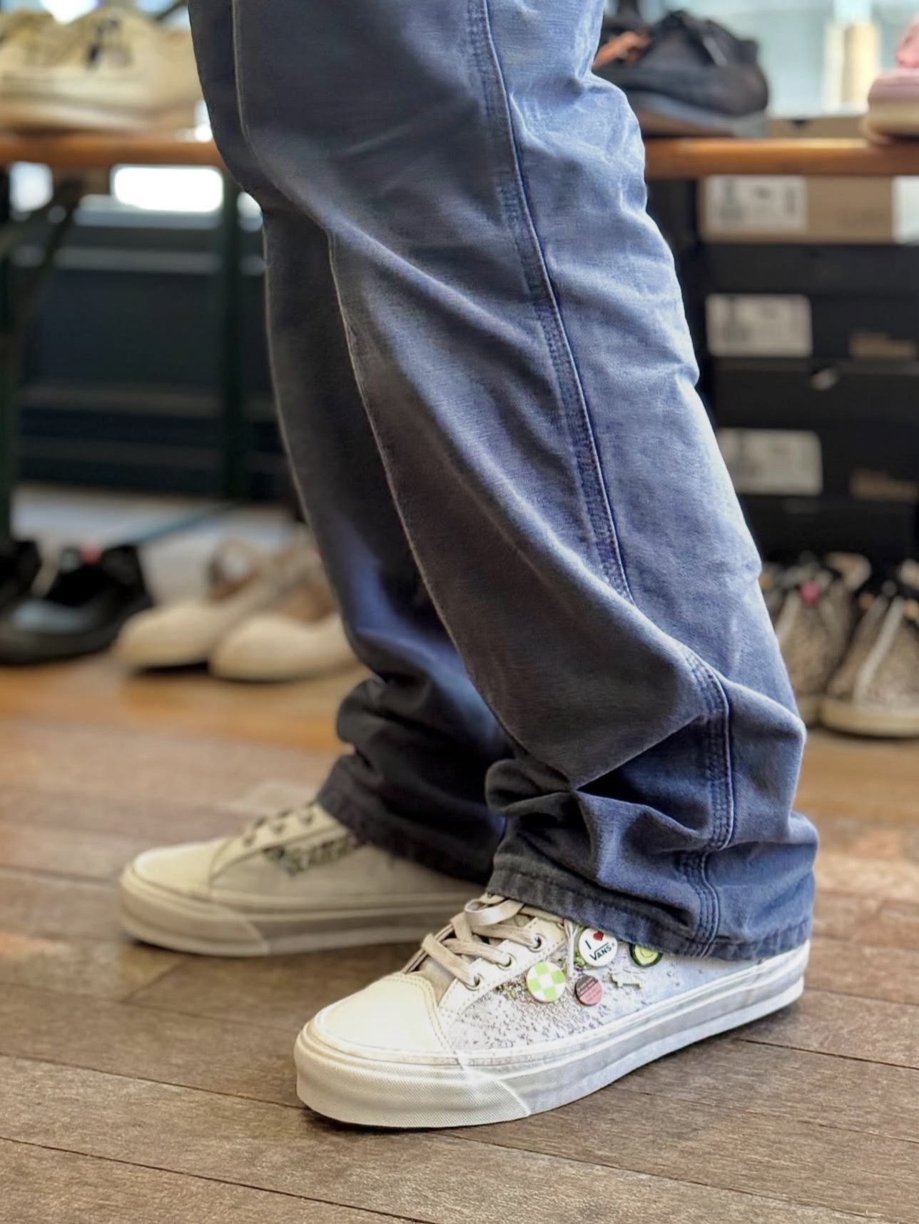 Vans Premium Old Skool 36 LX Souvenir Oatmeal Beige 착용 스타일 - 3