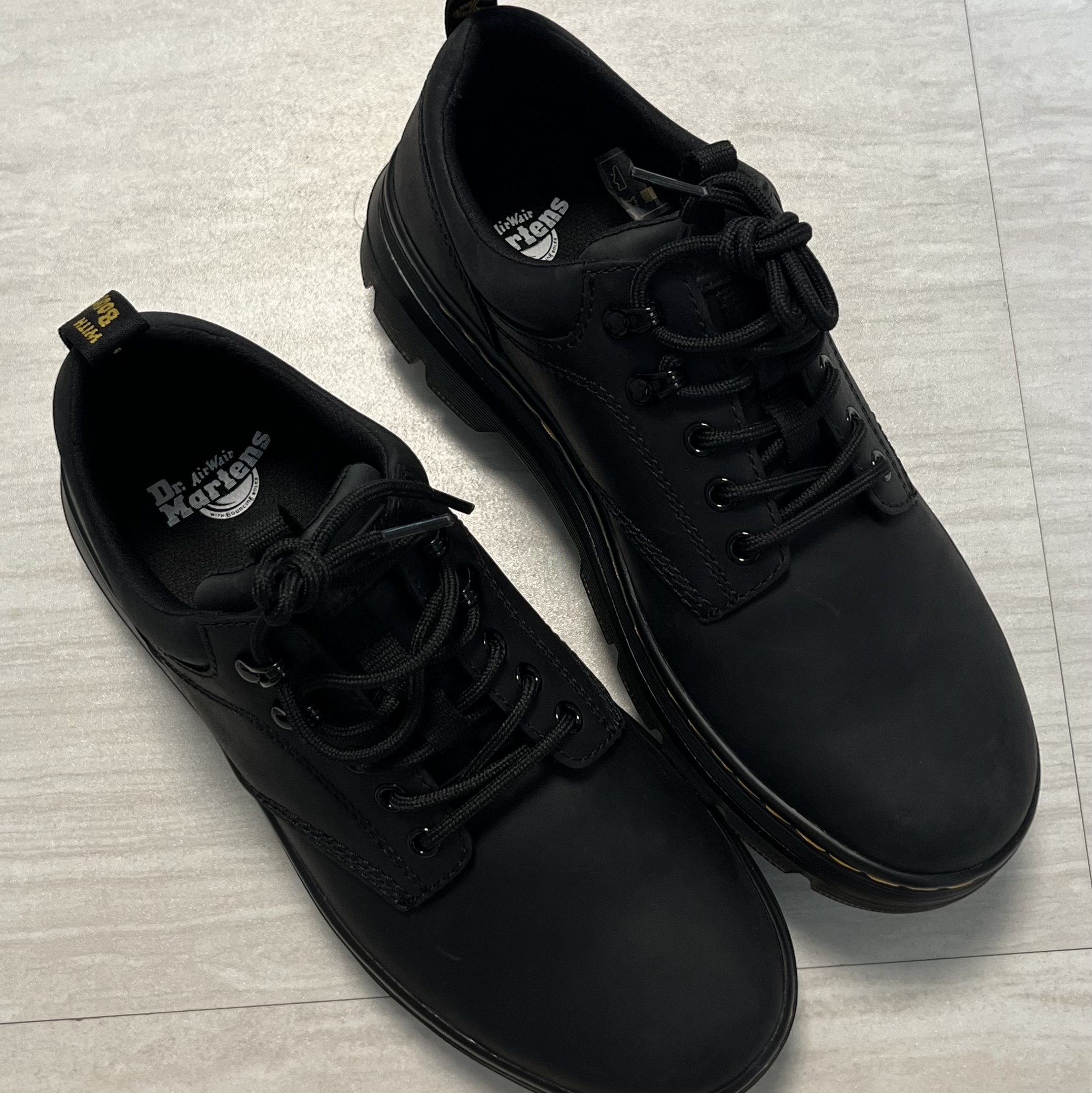 Dr. Martens Reeder Wyoming Leather Utility Shoes Black, Plastic Product MPa Plant Utility Pants Plant 착용 스타일 - 2
