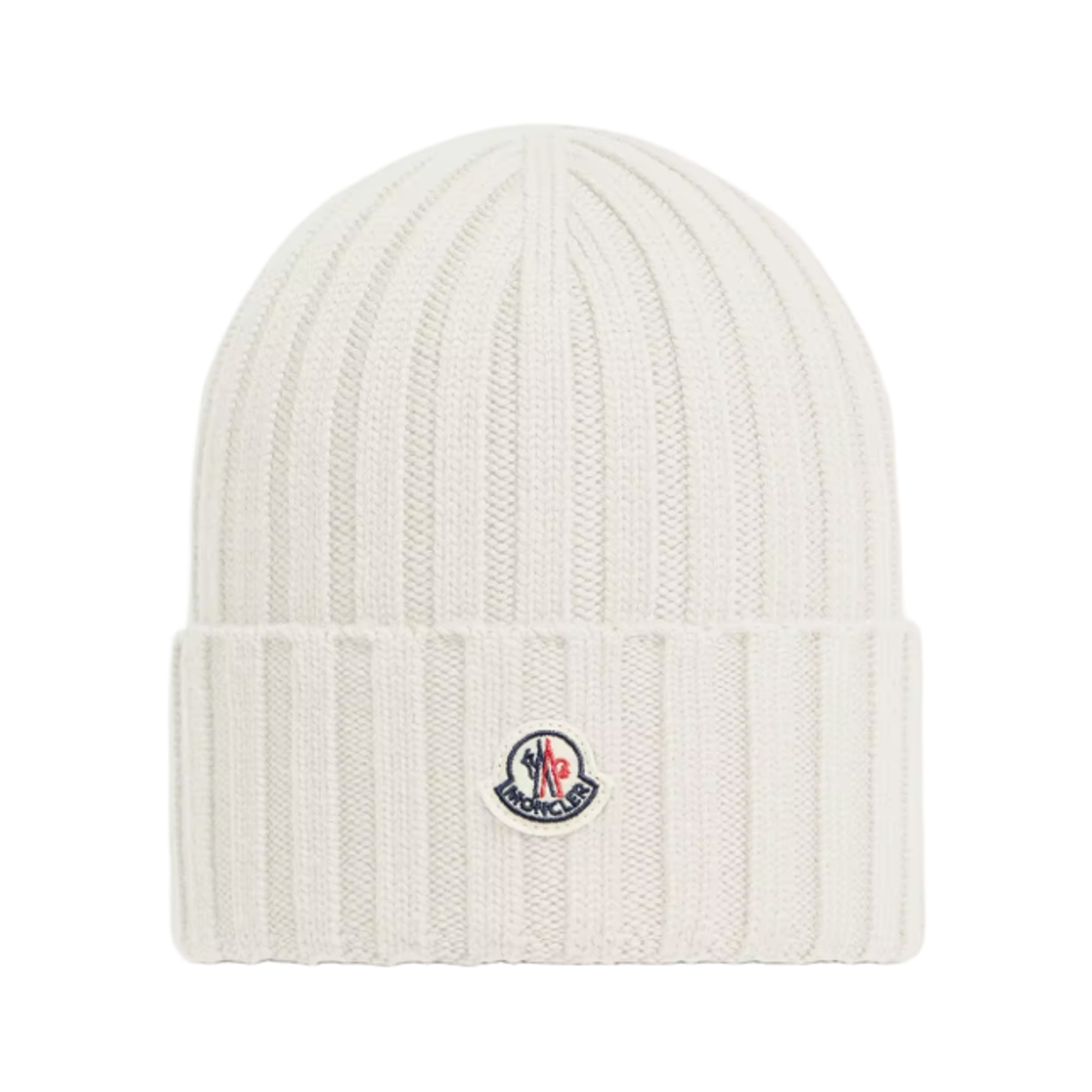 L2-093-3B00036-A9327-030 (W) Moncler Logo Wool Beanie White - 26FW