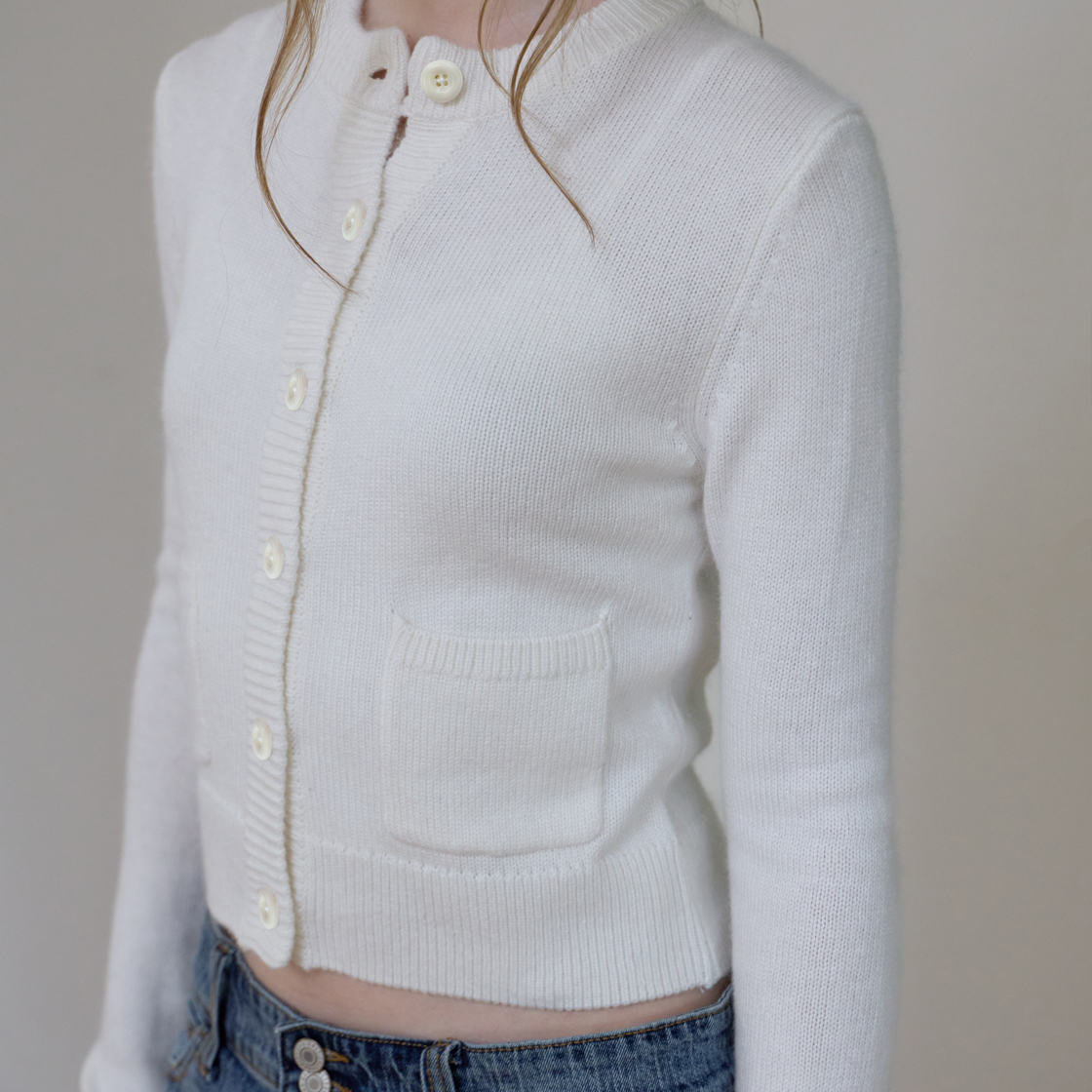 로제프란츠 더블 포켓 가디건 [아이보리](Rosefrantz Double Pocket Cardigan [Ivory]) - 4