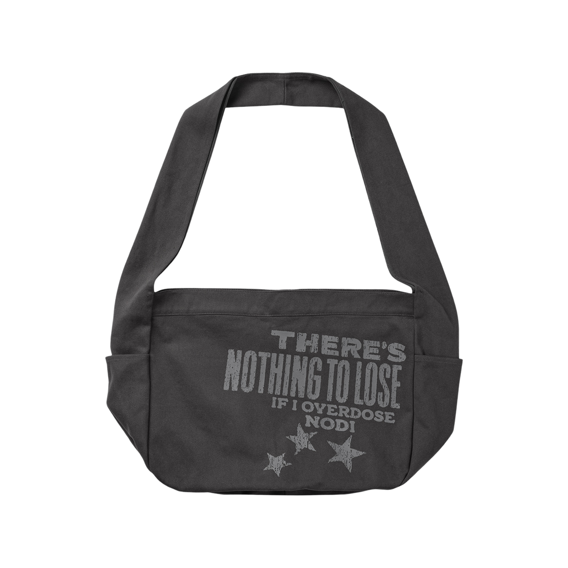 노디 오버도즈 코튼 크로스백 차콜(NODI Overdose Cotton Cross Bag charcoal)