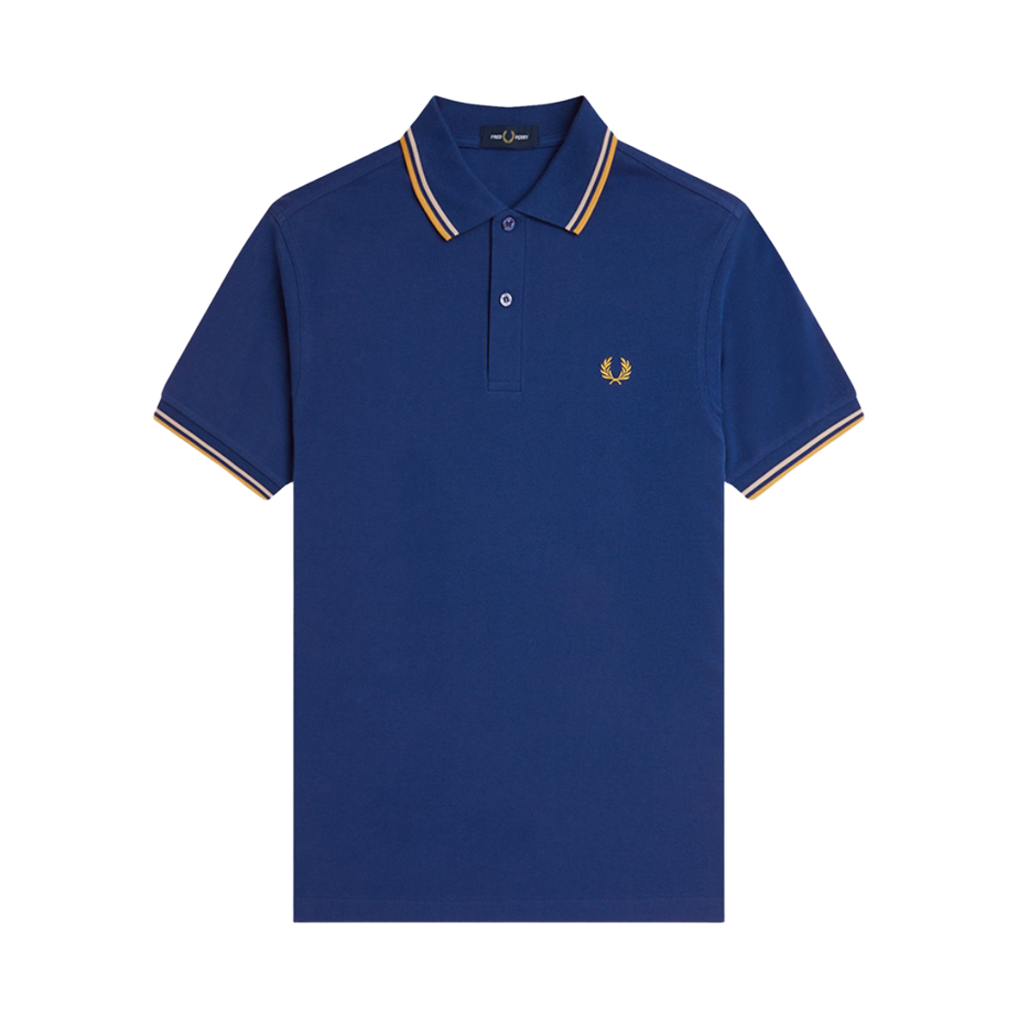 AFPM2513600-Y28 Fred Perry Twin Tipped Fred Perry Shirt Shaded Cobalt/Oatmeal/Honeycomb