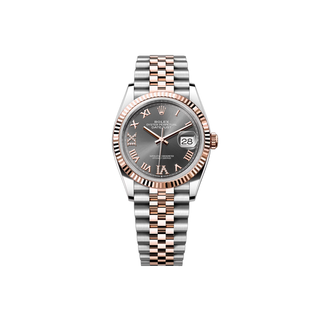 ITB67RHJ8EWI Rolex Datejust 36 - Slate Roman + 69 Diamonds Jubilee No. 8300