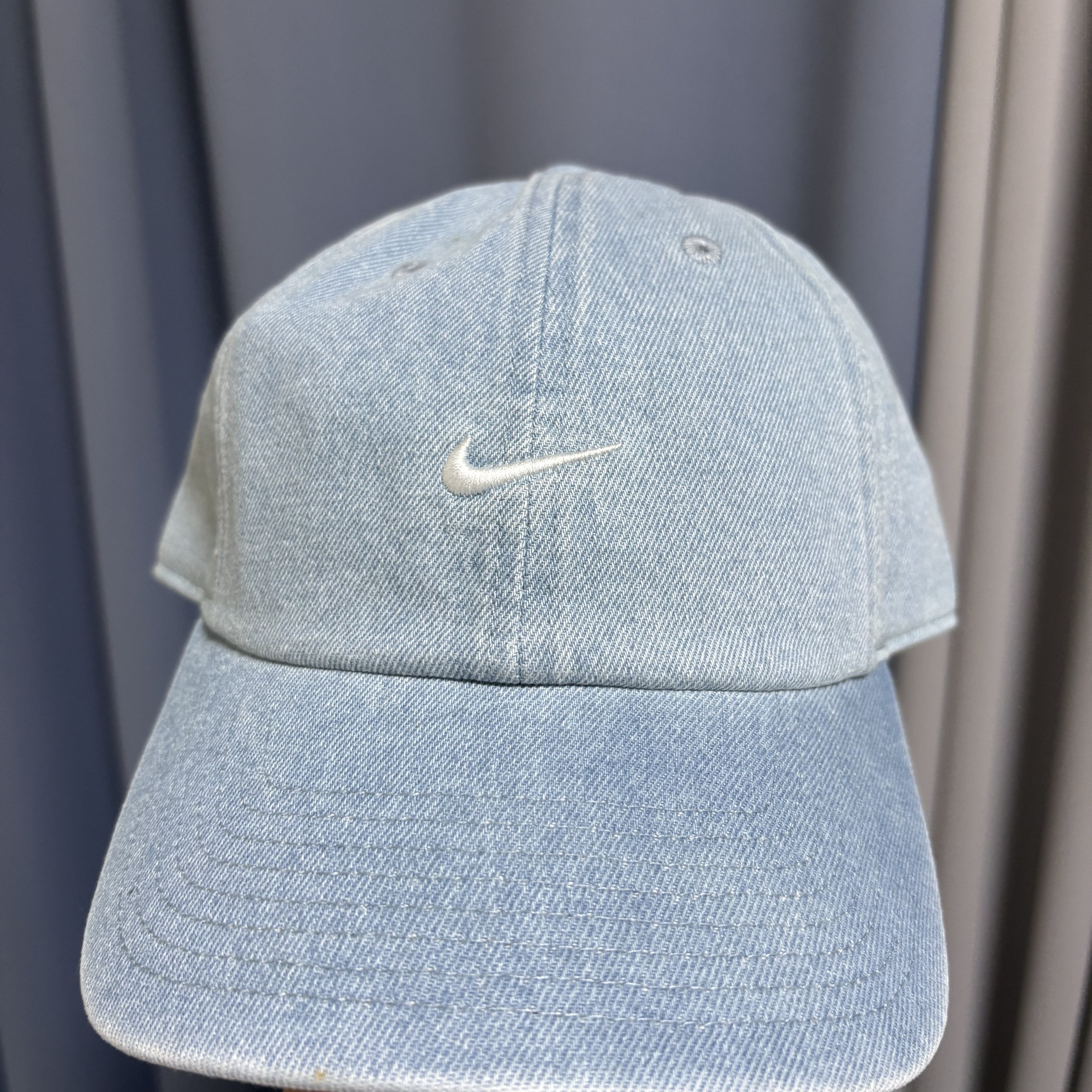 Nike Club Unstructured Denim Cap Aegean Storm Thunder Blue 착용 스타일 - 1